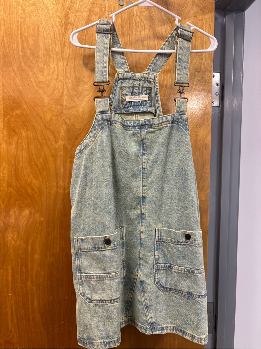 We The Free Light Blue Denim Relaxed Overalls